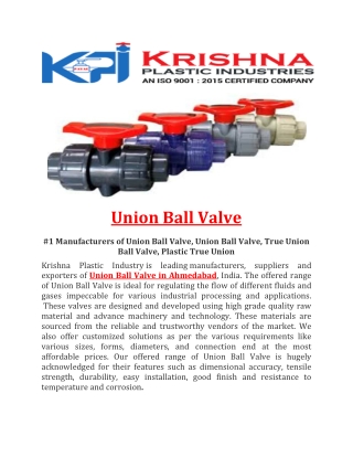 Unique Ball Valve