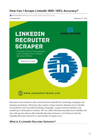 How Can I Scrape LinkedIn With 100 Accuracy