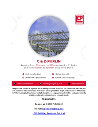 Z Purlin Manufacturer