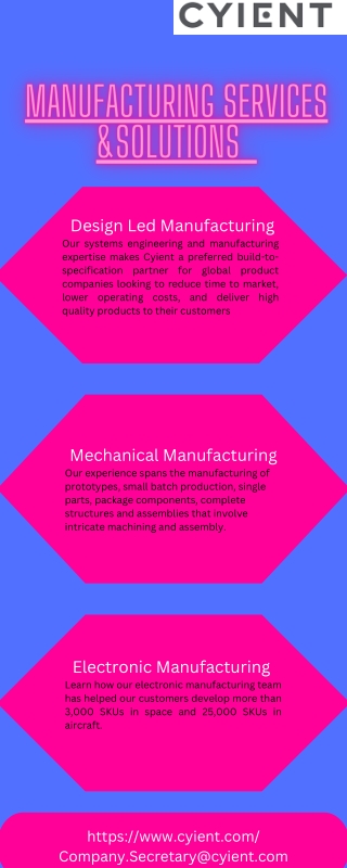 Integrated Manufacturing Solutions | Cyient