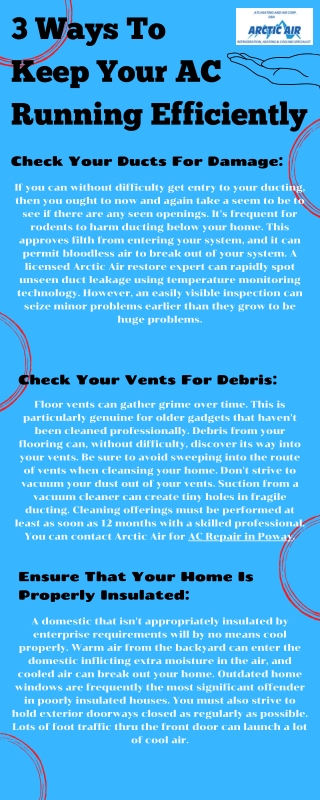 3 Ways To  Keep Your AC Running Efficiently