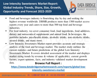 Low Intensity Sweeteners Market