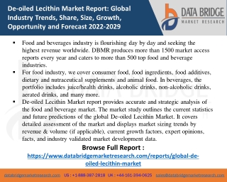 De-oiled Lecithin Market