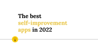 The best self-improvement apps in 2022