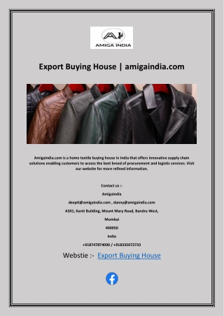 Export Buying House | amigaindia.com