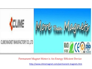 Permanent Magnet Motor is An Energy Efficient Device