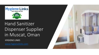 Hand Sanitizer Dispenser Supplier in Muscat, Oman_