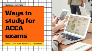 Ways to study for ACCA exams