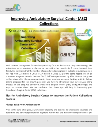 Improving Ambulatory Surgical Center (ASC) Collection