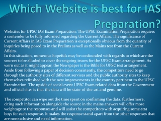 Which Website is best for IAS Preparation