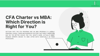 CFA Charter vs MBA Which Direction is Right for You