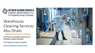 Warehouse Cleaning Services Abu Dhabi