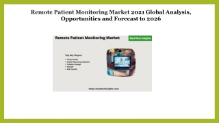 Remote Patient Monitoring Market Opportunities and Forecast to 2026