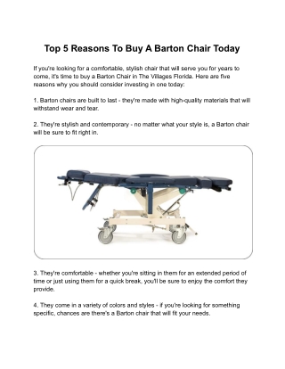 Top 5 Reasons To Buy A Barton Chair Today