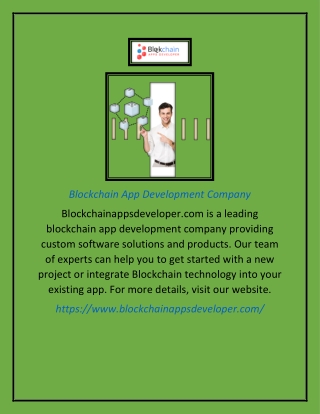 Blockchain App Development Company
