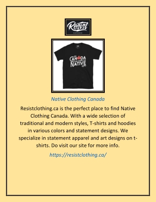 Native Clothing Canada