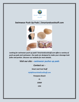 Swimwear Push Up Pads  Smartandcoolstuff com
