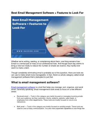 Best Email Management Software