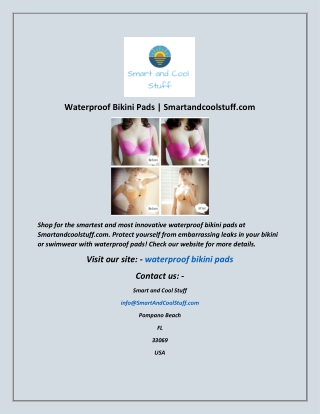 Waterproof Bikini Pads  Smartandcoolstuff com