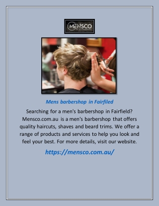 Mens barbershop in Fairfiled