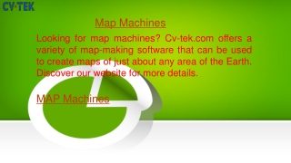 Map Machines  Cv-tek.com