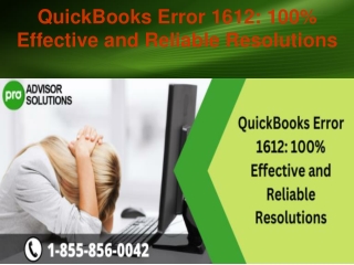 QuickBooks Error 1612 Effective and Reliable Resolutions