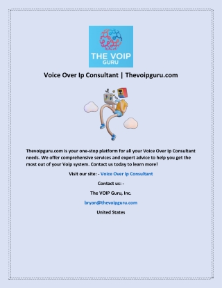 Voice Over Ip Consultant | Thevoipguru.com