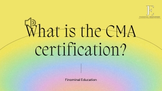 What is the CMA certification