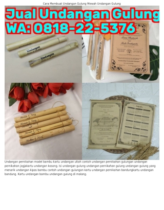 08l8-ᒿᒿ-53ᜪϬ (WA) Membuat Undangan Gulung Kartu Undangan Sunatan