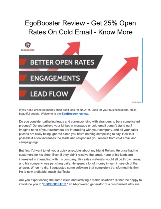 EgoBooster Review - Intro Line Generator Tool - LTD At $49