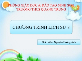 Bài giảng Lịch sử 8 - Bài 1: Những cuộc cách mạng tư sản đầu tiên