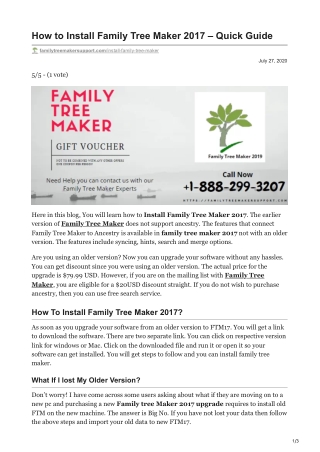 How to Install Family Tree Maker 2017  Quick Guide