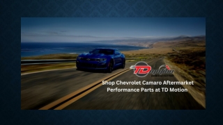 Shop Chevrolet Camaro Aftermarket Performance Parts at TD Motion