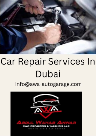 Car Repair Services In Dubai