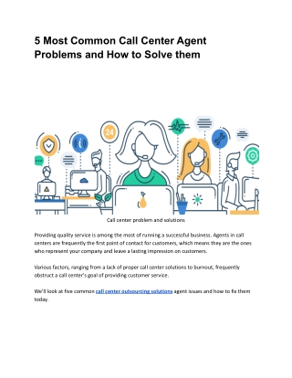 5 Most Common Call Center Agent Problems and How to Solve them