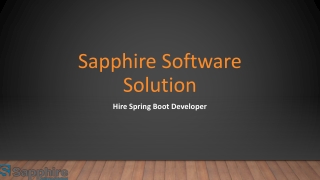 Hire Spring Boot Developer In India, USA, UK | Sapphire