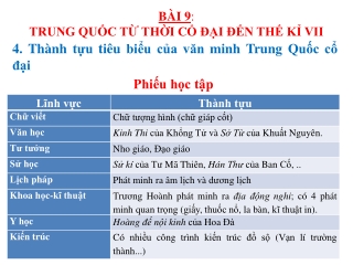 Bài giảng Lịch sử 6 - Bài 9: Trung Quốc từ thời cổ đại đến thế kỉ VII