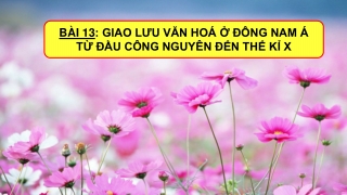 Bài giảng Lịch sử 6 - Bài 13: Giao lưu văn hóa ở ĐNA từ đầu CN đến thế kỉ X