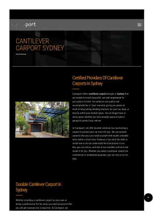 Cantilever Carport Sydney