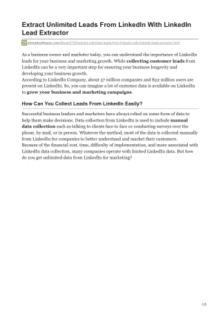 How Can I Extract Leads From LinkedIn