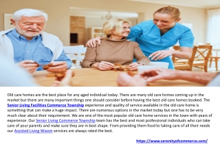 Senior Living Facilities Commerce Township & Assisted Living Wixom