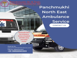 Panchmukhi North East Ambulance Service in Guwahati with NICU setup and Cardiac monitor