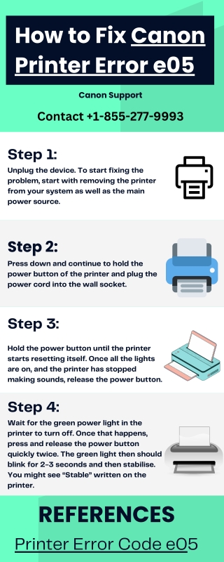 How to Fix Canon Printer Error e05