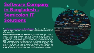 Software Company in Bangladesh - Semicolon IT Solutions