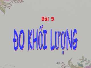 Bài giảng Khoa học tự nhiên 6 - Bài 5: Đo khối lượng