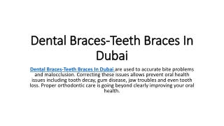 Dental Braces-Teeth Braces In Dubai