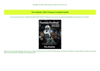 [Epub]$$ The Athletic 2022 Fantasy Football Guide [K.I.N.D.L.E]
