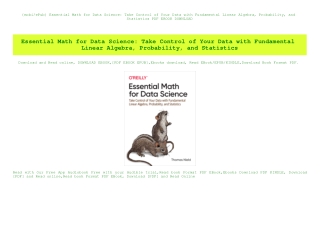 {mobiePub} Essential Math for Data Science Take Control of Your Data with Fundamental Linear Algebra