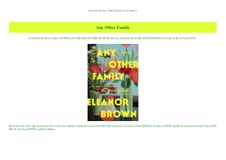 (Download) Any Other Family {read online}