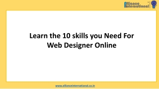 Hiring Online Web Designer